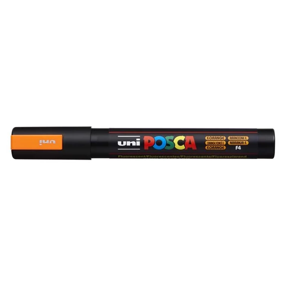 Dekormarker, 1,8-2,5 mm, UNI "Posca PC-5M", fluor narancs