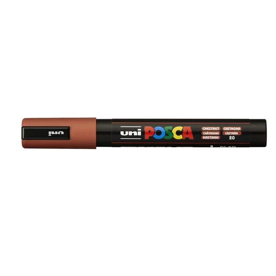 Dekormarker, 1,8-2,5 mm, UNI "Posca PC-5M", gesztenyebarna