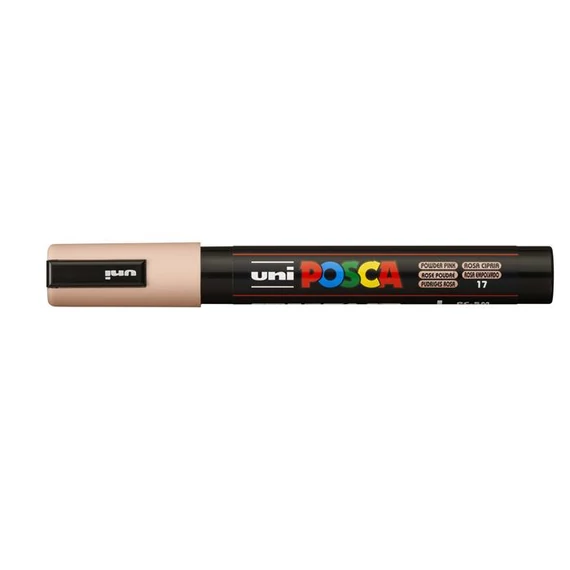 Dekormarker, 1,8-2,5 mm, UNI "Posca PC-5M", púder rózsaszín