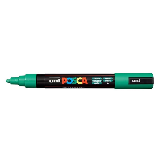 Dekormarker, 1,8-2,5 mm, UNI "Posca PC-5M", zöld