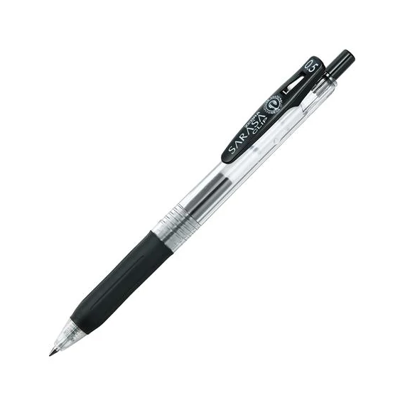 Zseléstoll, 0,33 mm, nyomógombos, ZEBRA "Sarasa Clip", fekete