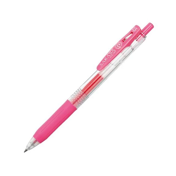 Zseléstoll, 0,33 mm, nyomógombos, ZEBRA "Sarasa Clip", rózsaszín