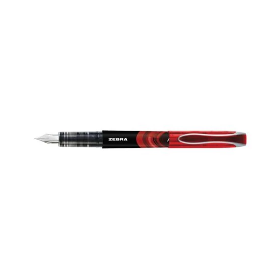 Töltőtoll, 0,6 mm, ZEBRA "Fountain pen", piros