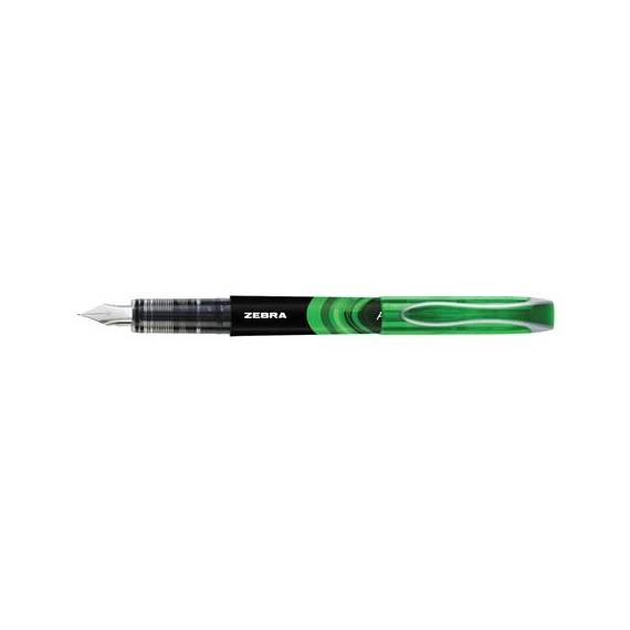 Töltőtoll, 0,6 mm, ZEBRA "Fountain pen", zöld