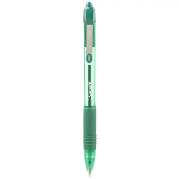 Golyóstoll, 0,27 mm, nyomógombos, ZEBRA "Z-Grip Smooth", zöld