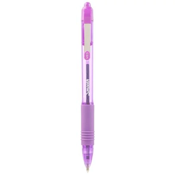 Golyóstoll, 0,27 mm, nyomógombos, ZEBRA "Z-Grip Smooth", lila