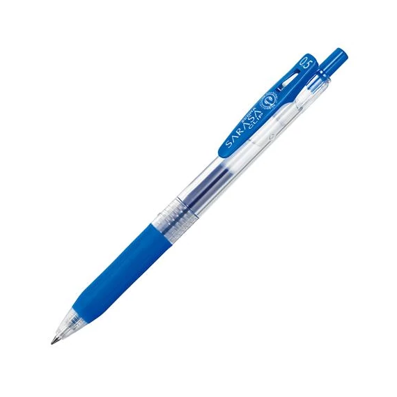 Zseléstoll, 0,33 mm, nyomógombos, ZEBRA "Sarasa Clip", kobalt kék