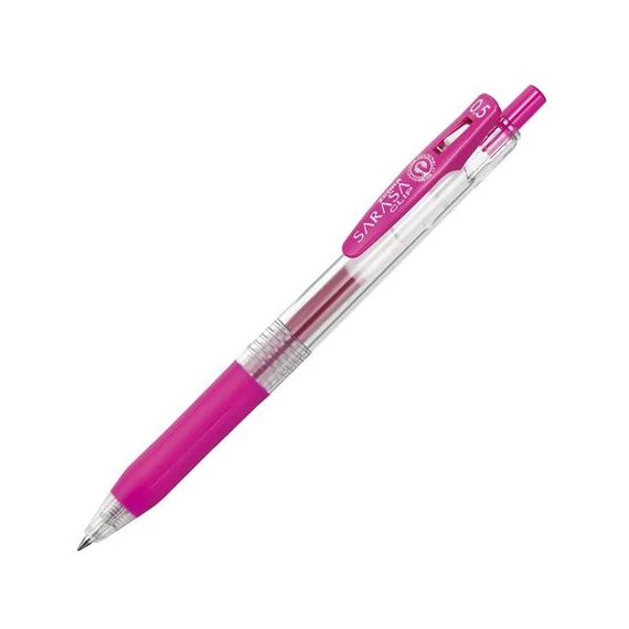Zseléstoll, 0,33 mm, nyomógombos, ZEBRA "Sarasa Clip", magenta