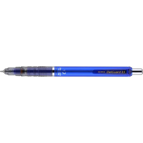 Nyomósirón, 0,5 mm, ZEBRA "DelGuard", kék