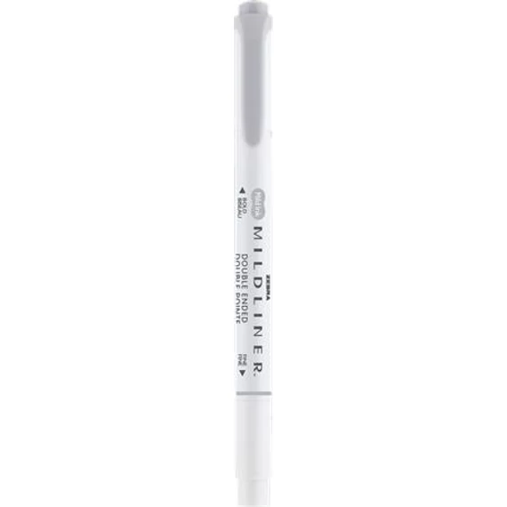 Szövegkiemelő, 1,0/3,5 mm, kétvégű ZEBRA "Mildliner Cool & Refined" szürke