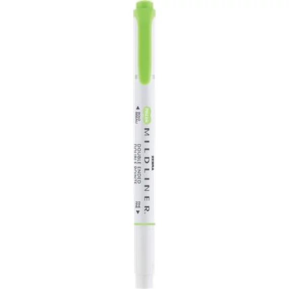 Szövegkiemelő, 1,0/3,5 mm, kétvégű ZEBRA "Mildliner Cool & Refined" zöld