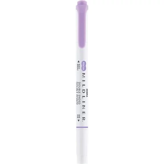 Szövegkiemelő, 1,0/3,5 mm, kétvégű ZEBRA "Mildliner Cool & Refined" lila