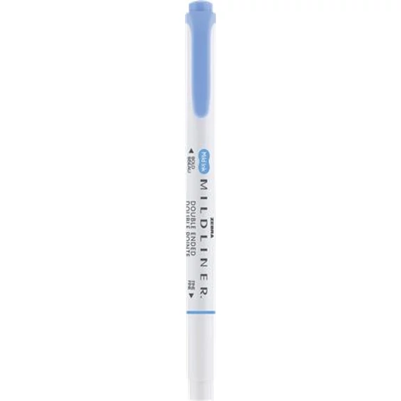 Szövegkiemelő, 1,0/3,5 mm, kétvégű ZEBRA "Mildliner Cool & Refined" kék