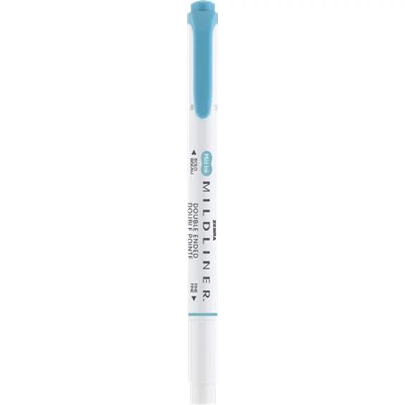 Szövegkiemelő, 1,0/3,5 mm, kétvégű, ZEBRA "Mildliner Warm", füstkék