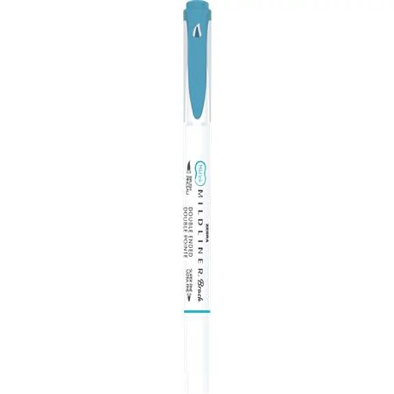 Ecsetirón, kétvégű ZEBRA "Mildliner Warm", füstkék