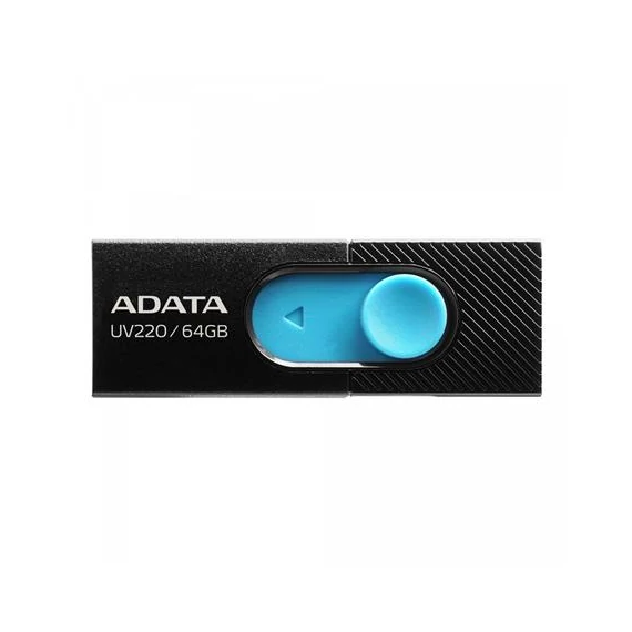 Pendrive, 64GB, USB 2.0, ADATA "UV220", fekete