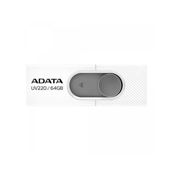 Pendrive, 64GB, USB 2.0, ADATA "UV220", fehér