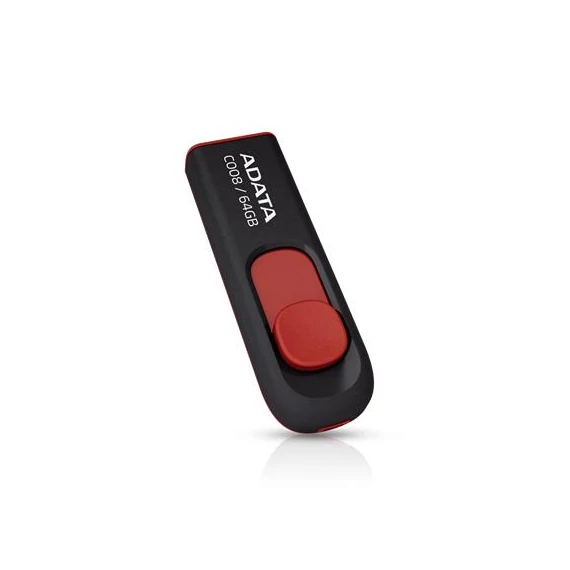 Pendrive, 64GB, USB 2.0, ADATA "C008", fekete