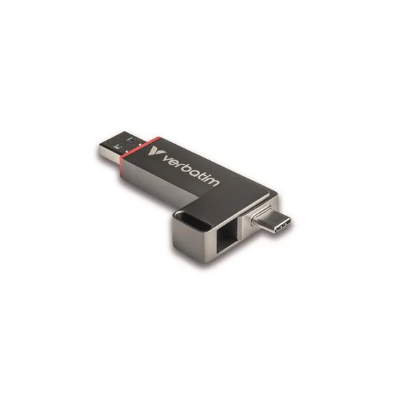 Pendrive, 128GB, USB-A/C 3.2 Gen1, VERBATIM "Dual QuickStick", fekete