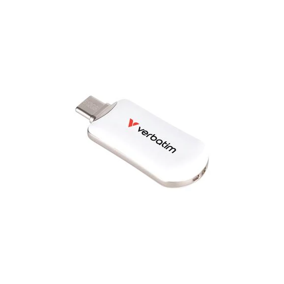 Pendrive, 512GB, USB-C 3.2 Gen1, VERBATIM "Plectra", fehér