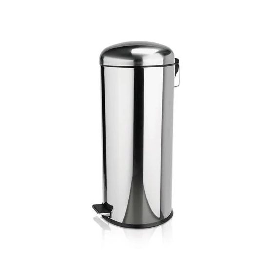 Pedálos szemetes, ipari, fém, horganyzott, 30 l, kivehető vödörrel