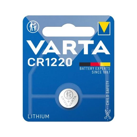 Gombelem, CR1220, 1 db, VARTA