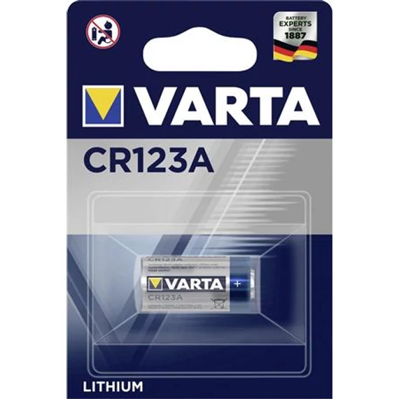 Elem, CR123A fotóelem, lítium, 1 db VARTA