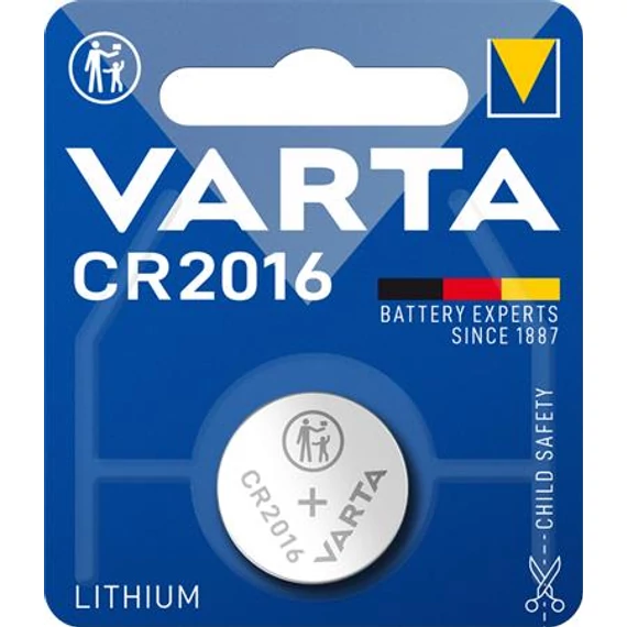Gombelem, CR2016, 1 db, VARTA
