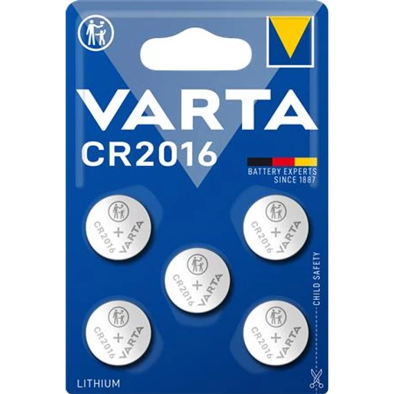Gombelem, CR2016, 5 db, VARTA Gombelem, CR2016, 5 db, VARTA