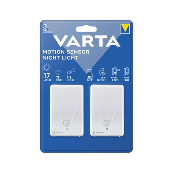 Éjjeli lámpa, LED, 2 db, VARTA "Motion Sensor Night"