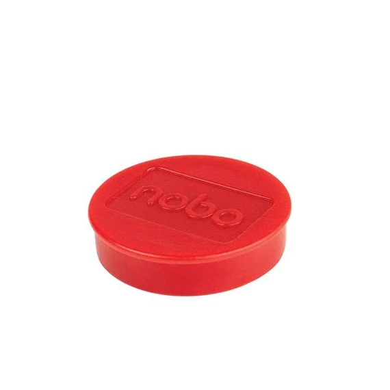 Mágneskorong, erős, 38 mm, 10 db, NOBO, piros