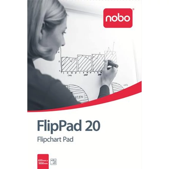 Flipchart papír, 650X955mm, 20 lap, NOBO Flipchart papír, 650X955mm, 20 lap, NOBO