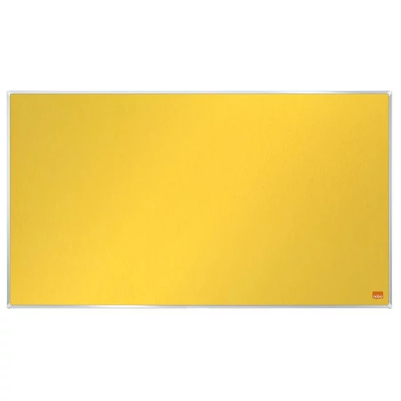 Textiltábla, széles képarány, 40"/89x50cm, alumínium keret, NOBO "Impression Pro", sárga