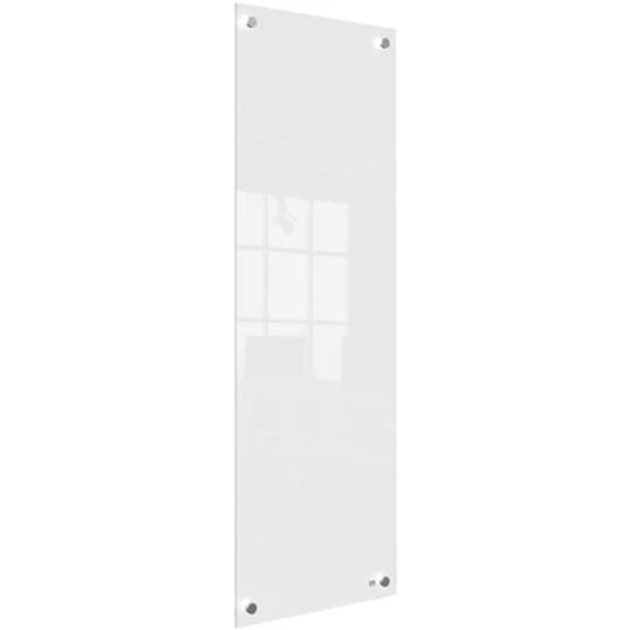Üzenőtábla, üveg, fali, keskeny, 30x90 cm, NOBO "Home", fehér