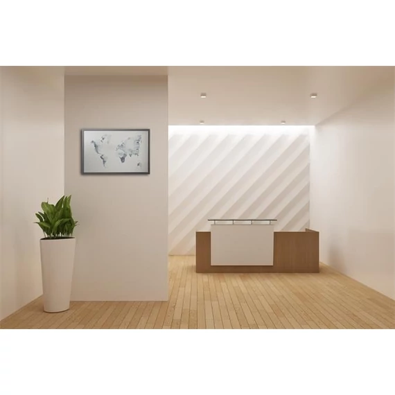 Üzenőtábla, ezüst, mágneses, 60x40 cm, fekete fa keret, VICTORIA VISUAL, "Világtérkép" Üzenőtábla, ezüst, mágneses, 60x40 cm, fekete fa keret, VICTORIA VISUAL, "Világtérkép"