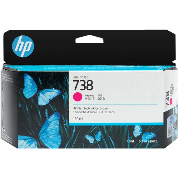 498N6A Tintapatron DesignJet T850 nyomtatóhoz, HP 738, magenta, 130ml