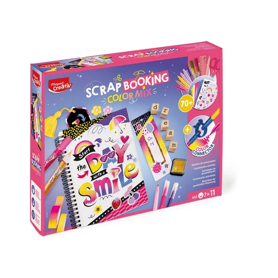 Kreatív scrapbooking készlet, 70 darabos, MAPED CREATIV "Scrapbooking Color Mix"