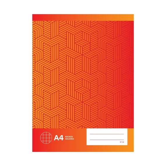 Füzet, tűzött, A4, kockás, 32 lap, BS "87-32"