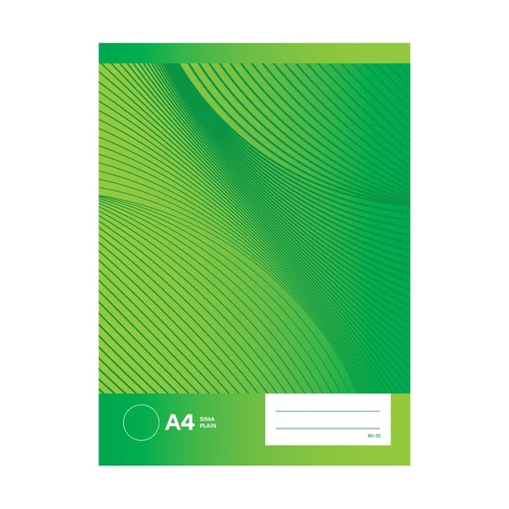 Füzet, tűzött, A4, sima, 32 lap, BS "80-32"