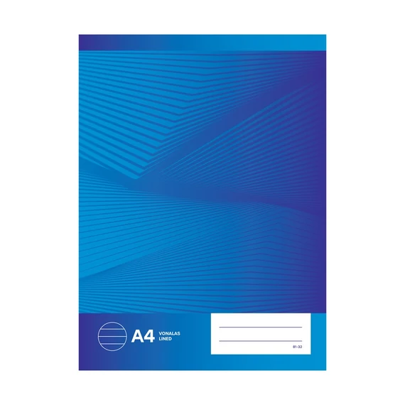 Füzet, tűzött, A4, vonalas, 32 lap, BS "81-32"