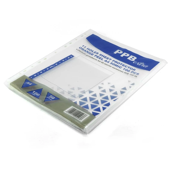 Genotherm, lefűzhető, A4, 50 mikron, narancsos felület, PPB "Extra", 100 db/csomag