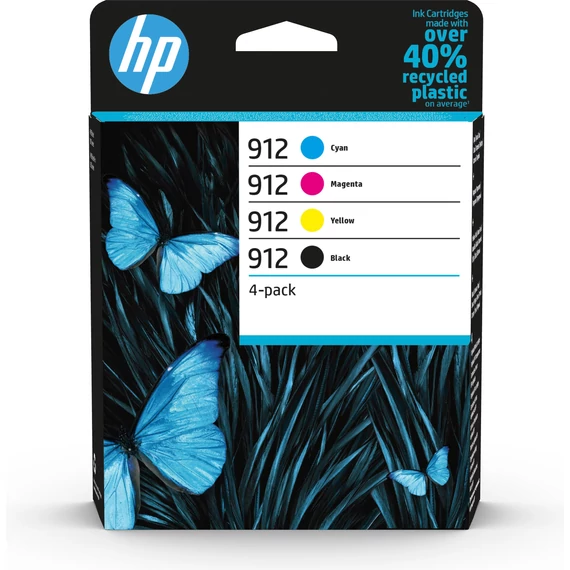 6ZC74AE Tintapatron multipack Officejet Pro 8010, 8012, 8015, 8022, 8023 nyomtatókhoz, HP 912 b+c+m+y, 4*315 oldal
