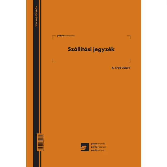 Szállítási jegyzék 25x5 lapos tömb A/4 álló