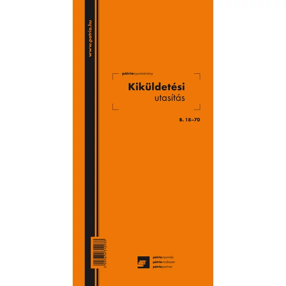 Kiküldetési utasítás (belföldi) 50 lapos tömb 140x285 mm Kiküldetési utasítás (belföldi) 50 lapos tömb 140x285 mm