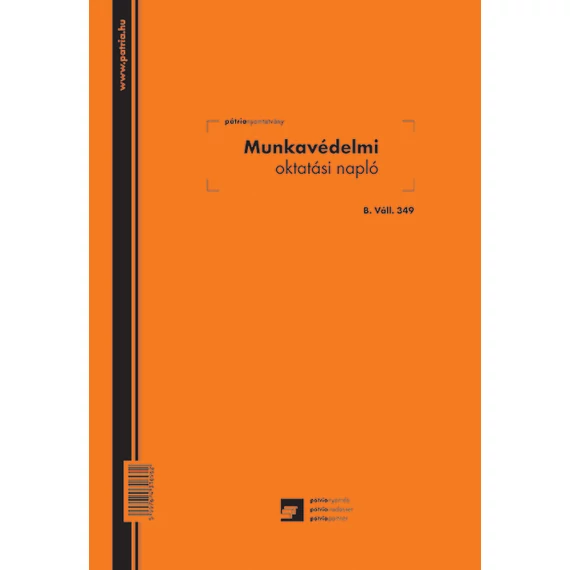 Munkavédelmi oktatási napló 24 lapos füzet A/4 álló