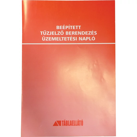 Beépített tűzjelző készülék üzemeltetési napló