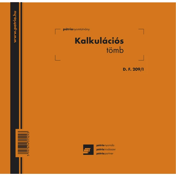 Kalkulációs tömb 50 lapos 203x198 mm