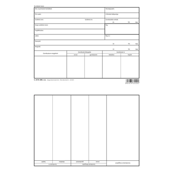 Ideggondozói boríték (női) tasak 220x160 mm