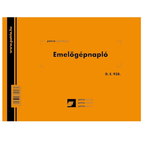 Emelőgépnapló 24 lapos A/5 fekvő