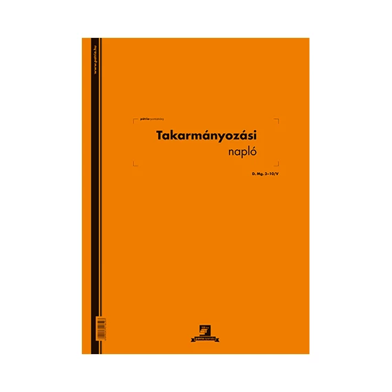 Takarmányozási napló 50x2 lapos tömb 295x410 mm